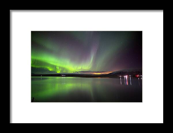 Iceland Framed Print featuring the photograph The Lady and the Lake by Christopher Mathews