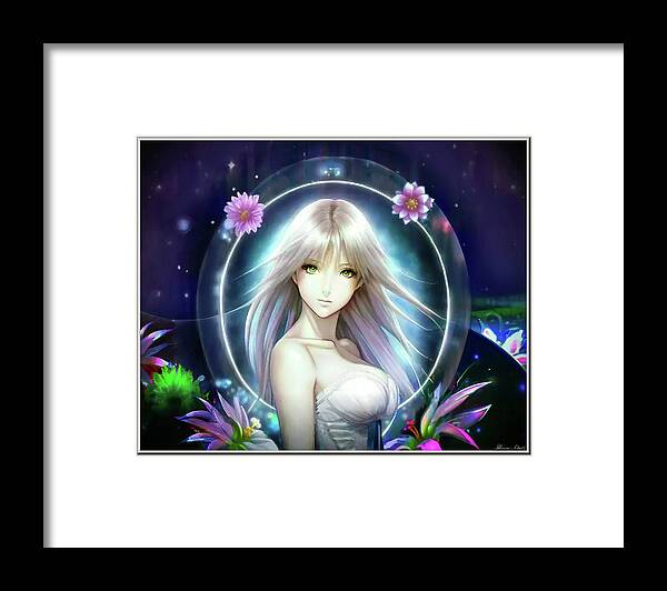 Healer Framed Print featuring the digital art The Lady of the Mystic Portal by Shawn Dall