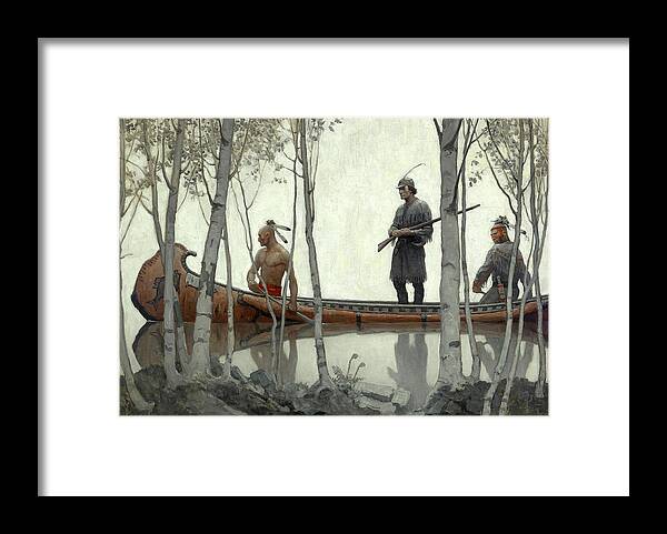 Newell Convers Wyeth Framed Print featuring the painting The Last of the Mohicans by Newell Convers Wyeth
