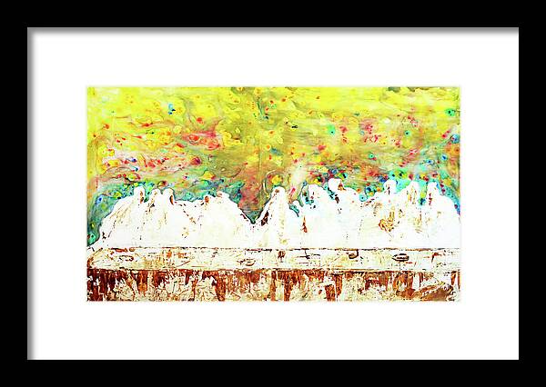 Christian Framed Print featuring the painting The Last supper davinci by Ivan Guaderrama