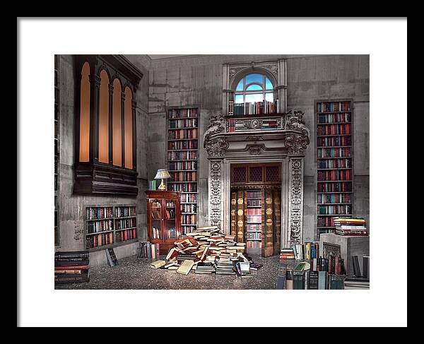 Book Framed Print featuring the photograph The Library by John Manno