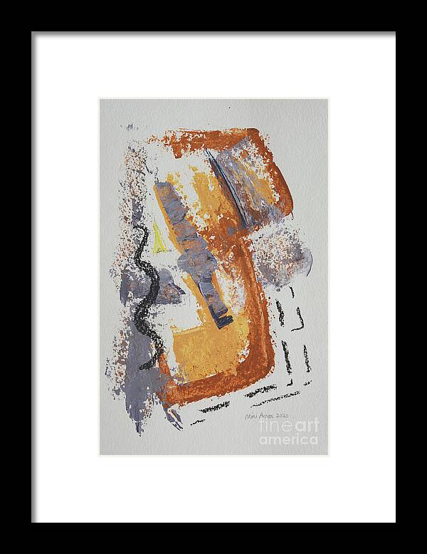 Abstract Framed Print featuring the painting The Lightness of Being by Mini Arora