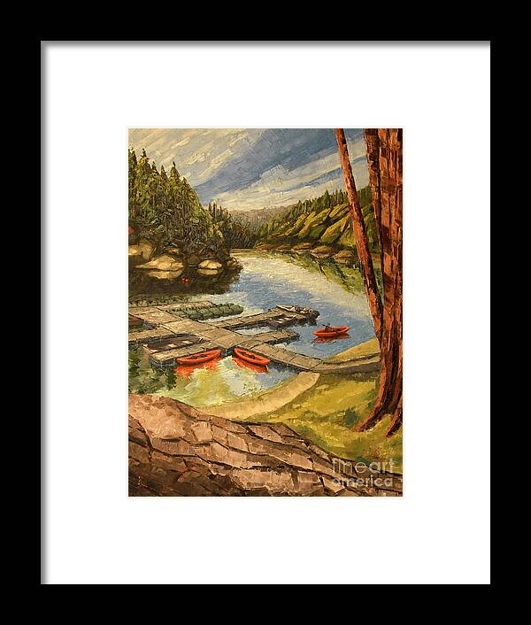 Loch Lomond Framed Print featuring the painting The Loch by PJ Kirk