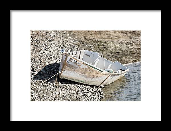 Landscape Framed Print featuring the photograph The Lone Dinghy by Betty Denise