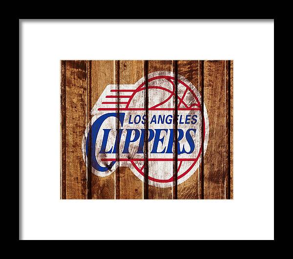 Los Angeles Clippers Framed Print featuring the mixed media The Los Angeles Clippers by Brian Reaves