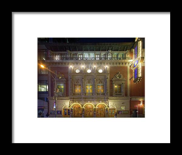 New York City Framed Print featuring the photograph The Lyric Theatre on Broadway by Mark Andrew Thomas