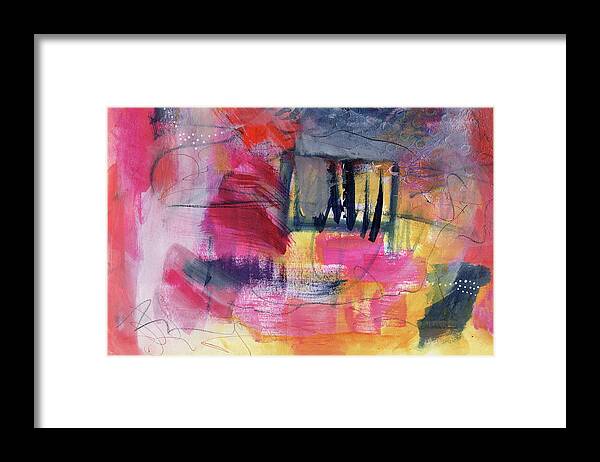 Abstract Framed Print featuring the painting The Magical Window II by Diane Maley