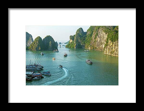 Northern Vietnam Framed Print featuring the photograph The Magnificent Halong Bay, Vietnam by Dubi Roman