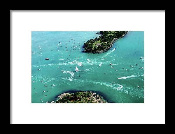 Aerial Framed Print featuring the photograph The Mare current by Frederic Bourrigaud