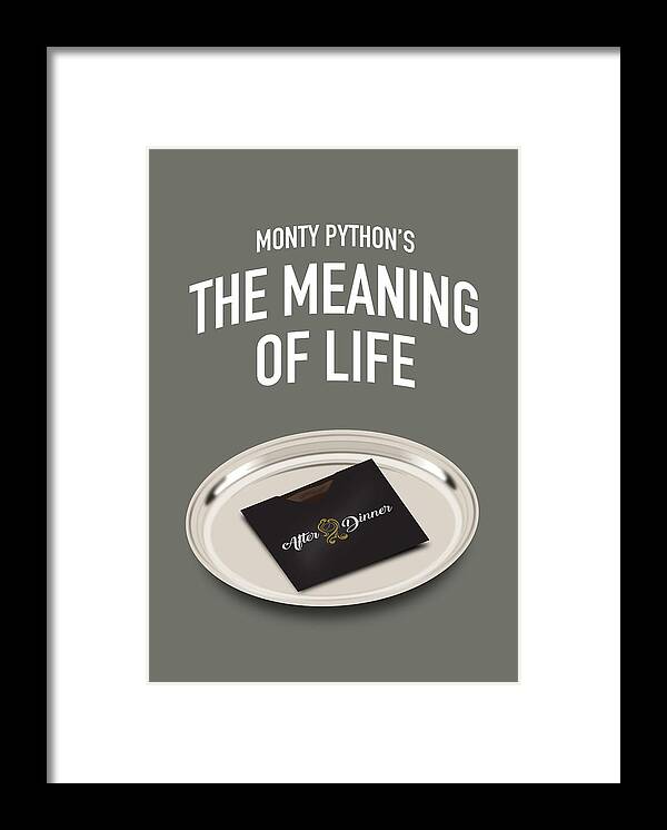 Movie Poster Framed Print featuring the digital art The Meaning of Life - Alternative Movie Poster by Movie Poster Boy