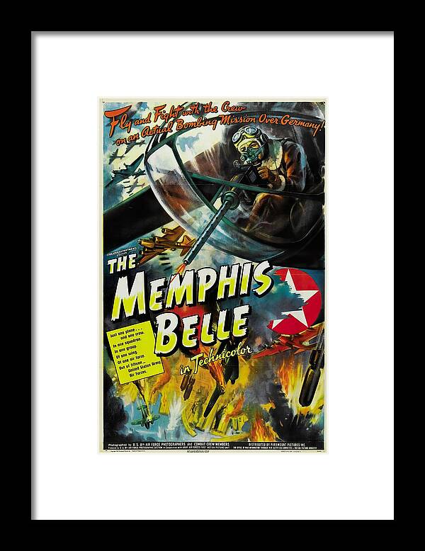 Memphis Framed Print featuring the mixed media ''The Memphis Belle'', 1944 by Movie World Posters