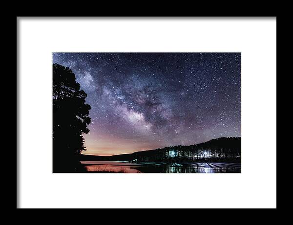 Milky Way Framed Print featuring the photograph The Milky Way Over Cove Lake by James Barber
