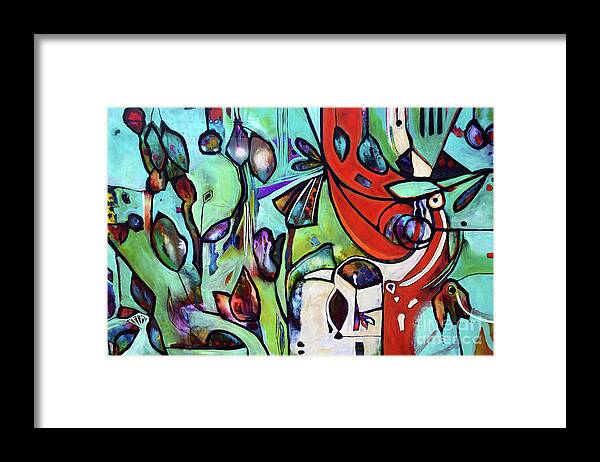 Nature Framed Print featuring the painting The Nature of Things 5 by Robin Valenzuela