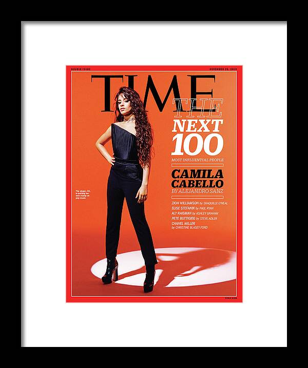 Time Framed Print featuring the photograph The Next 100 Most Influential People - Camila Cabello by Photograph by Scandebergs for TIME