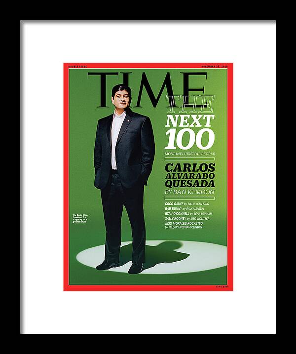 Time Framed Print featuring the photograph The Next 100 Most Influential People - Carols Alavarado Quesada by Photograph by Scandebergs for TIME