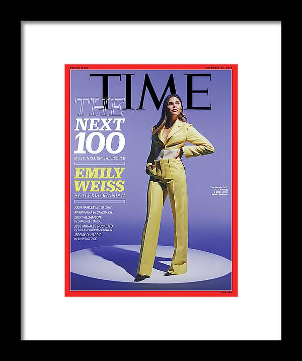 Time Framed Print featuring the photograph The Next 100 Most Influential People - Emily Weiss by Photograph by Scandebergs for TIME