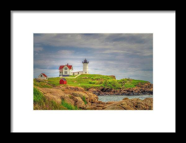 Nubble Lighthouse Framed Print featuring the photograph The Nubble by Penny Polakoff