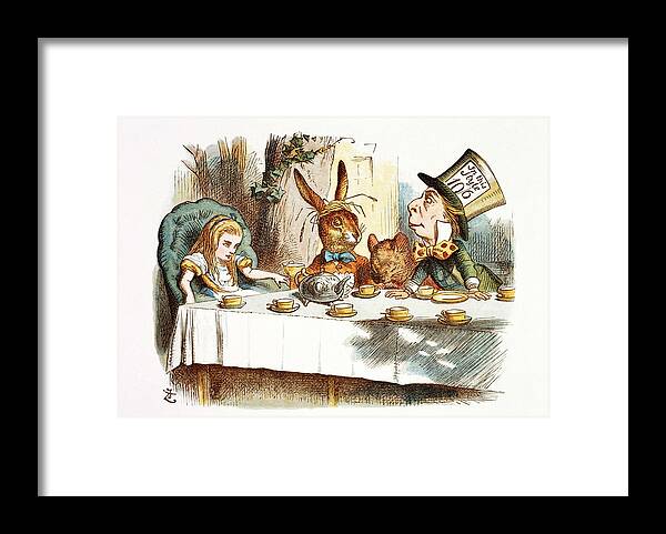 John Tenniel Framed Print featuring the drawing The Nursery Alice by John Tenniel by Mango Art