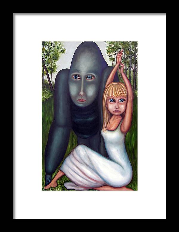 Gorilla Framed Print featuring the painting The Object of my Affection by Steve Shanks