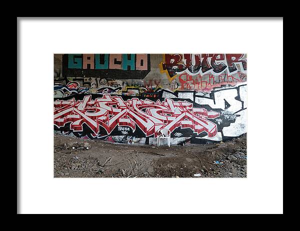 Red Framed Print featuring the photograph The Office by Kreddible Trout