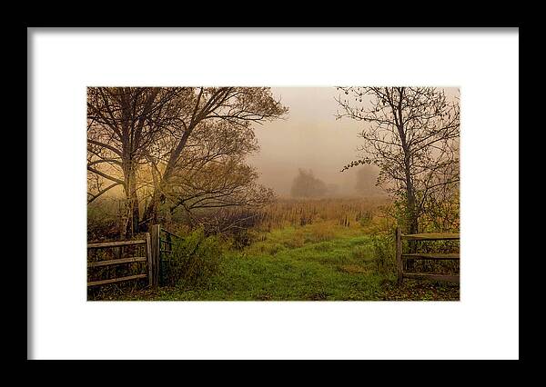 Landscape Framed Print featuring the photograph The Open Gate by Joyce Wasser