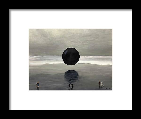Floating Orb Framed Print featuring the painting The Orb by Thomas Blood
