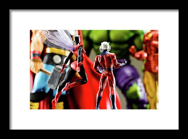 Ant-man Framed Print featuring the photograph The Original Avengers - Team Meeting by Blindzider Photography