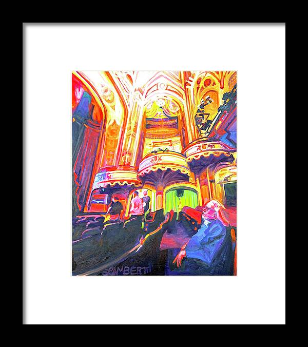 Theatre Framed Print featuring the painting The Orpheum 2 by Bonnie Lambert
