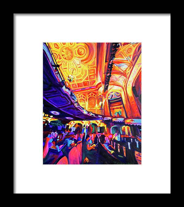 Theatre Framed Print featuring the painting The Orpheum by Bonnie Lambert
