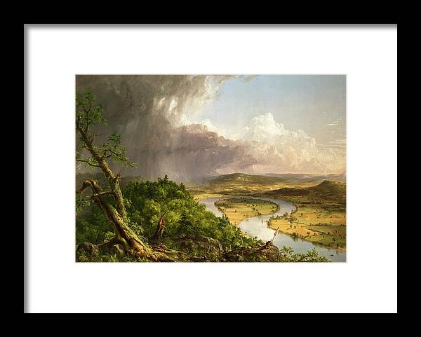 Oxbow Framed Print featuring the painting The Oxbow                     by Thomas Cole