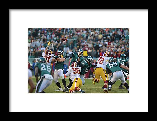 Football Framed Print featuring the photograph The Pass by William Jobes