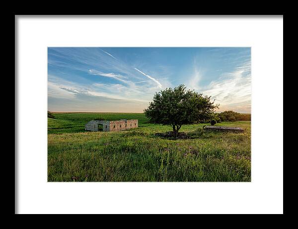 Blue Sky Framed Print featuring the photograph The Past by Scott Bean
