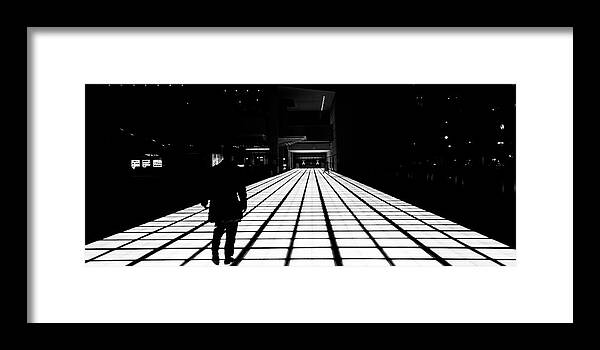 Artq Framed Print featuring the photograph The Path, Tokyo by Eugene Nikiforov