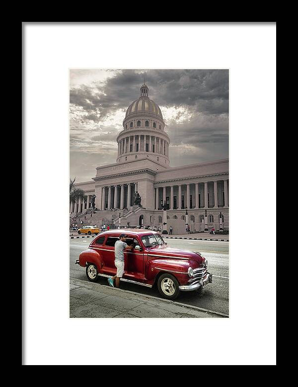 Cuba Framed Print featuring the photograph The People at the Capitolio by Micah Offman
