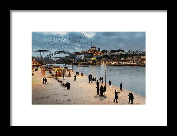 People Framed Print featuring the photograph The People in grey by Micah Offman