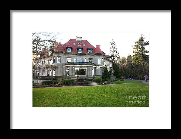 French Renaissance-style Château In The West Hills Of Portland Framed Print featuring the photograph The Pittock Mansion by Rich Collins