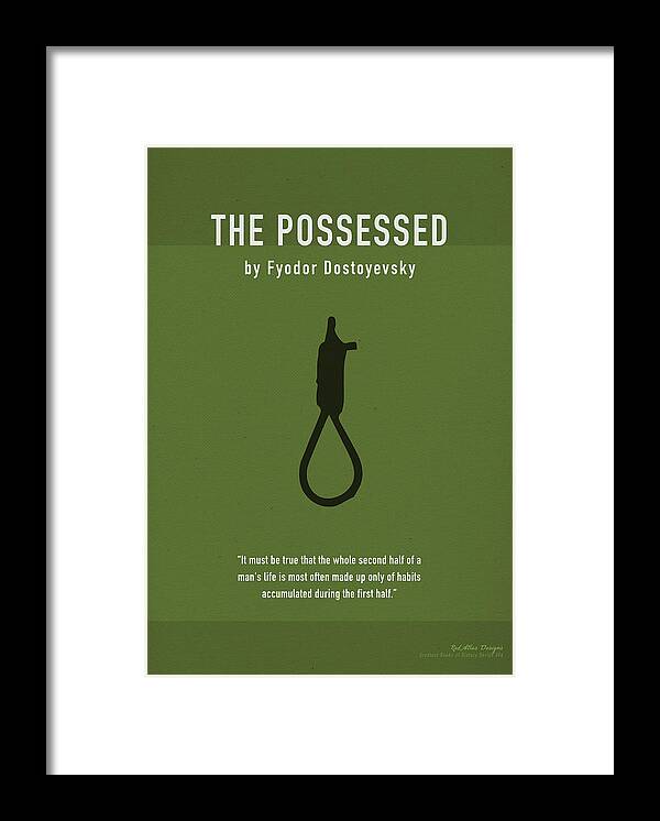 The Possessed Framed Print featuring the mixed media The Possessed by Fyodor Dostoyevsky Greatest Book Series 094 by Design Turnpike