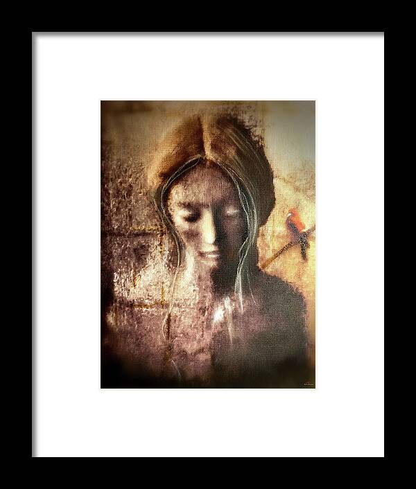 Painting Framed Print featuring the mixed media The presence of your whispers by Emilio Arostegui