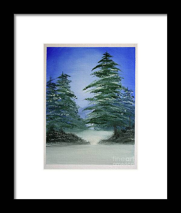 Nature Framed Print featuring the painting The Quiet by Melissa Jacobsen
