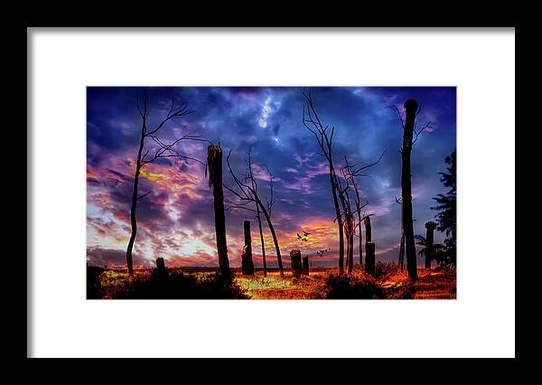 Sky Framed Print featuring the photograph The Remains of the Day by Micah Offman