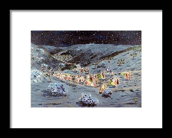 Framed Print featuring the painting The Road to Bethlehem by John Macarthur