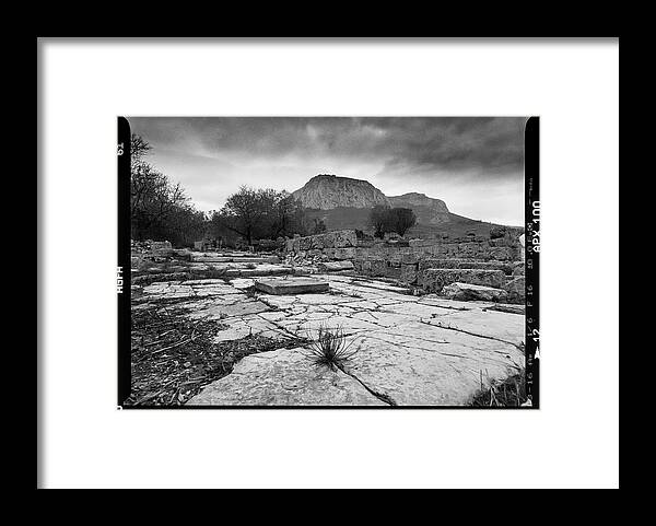 Cenchrea Framed Print featuring the photograph The road to Cenchrea by Ioannis Konstas