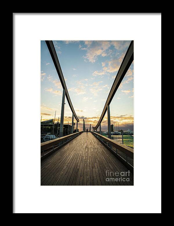 Port Framed Print featuring the photograph The runner by Yuri Santin