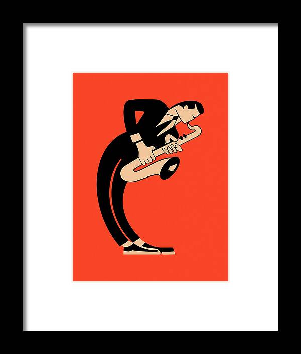 Saxophone Framed Print featuring the photograph The Saxophonist by Mark Rogan