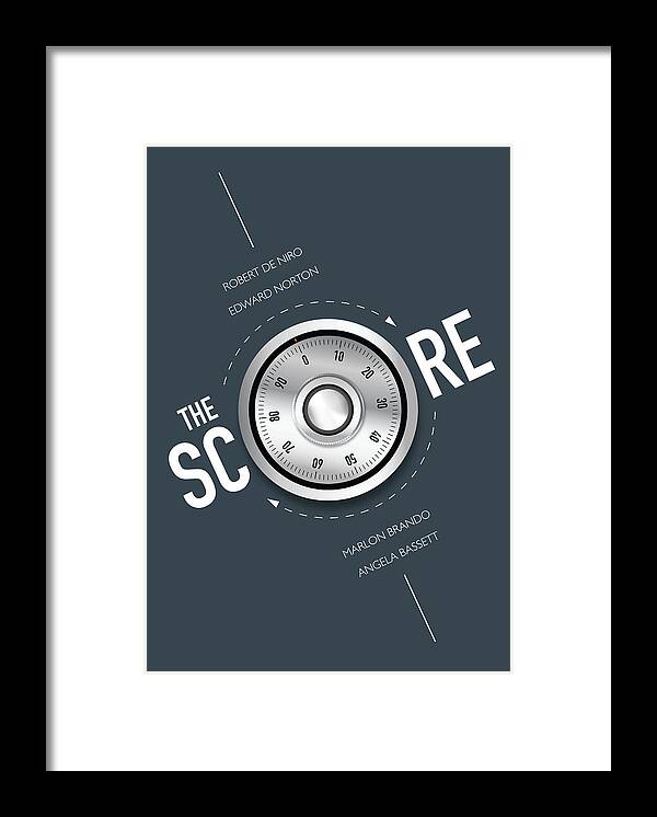 Movie Poster Framed Print featuring the digital art The Score - Alternative Movie Poster by Movie Poster Boy
