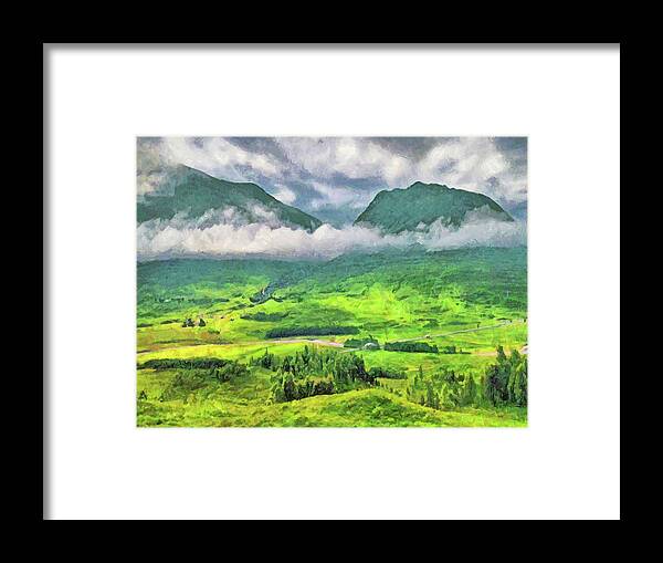 Scotland Framed Print featuring the digital art The Scottish Highlands by Digital Photographic Arts
