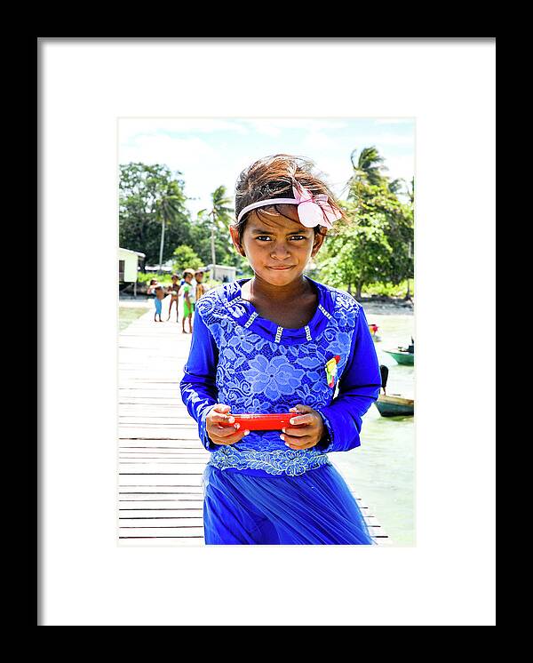 Borneo Framed Print featuring the photograph Diamonds On The Inside - Sea Gypsy Village, Sabah. Malaysian Borneo by Earth And Spirit
