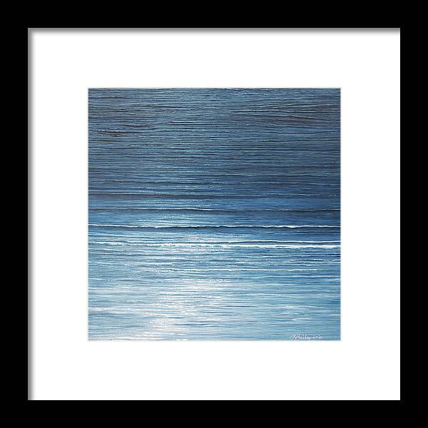 Water Framed Print featuring the painting The Sea Is His by Linda Bailey
