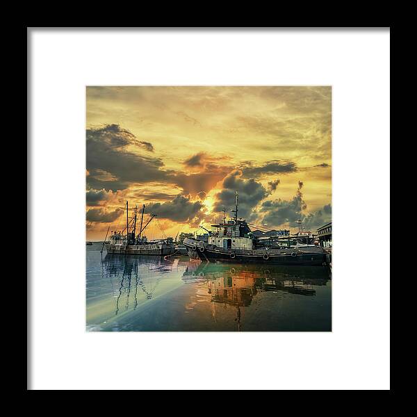 Cienfuegos Framed Print featuring the photograph The seaport of Cienfuegos by Micah Offman