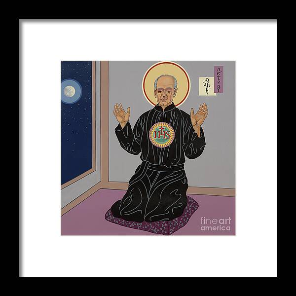 The Servant Of God Father Pedro Arrupe Framed Print featuring the painting The Servant of God Father Pedro Arrupe, SJ 319 by William Hart McNichols